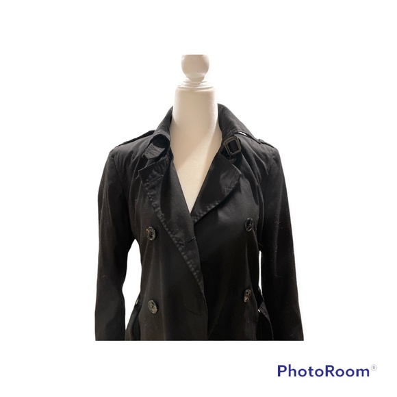 Stradivarius Black Trench Size S - Picture 9 of 10